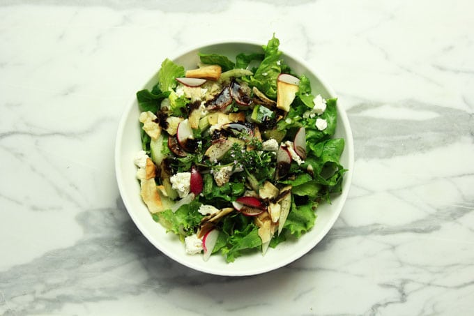 balanced green salad