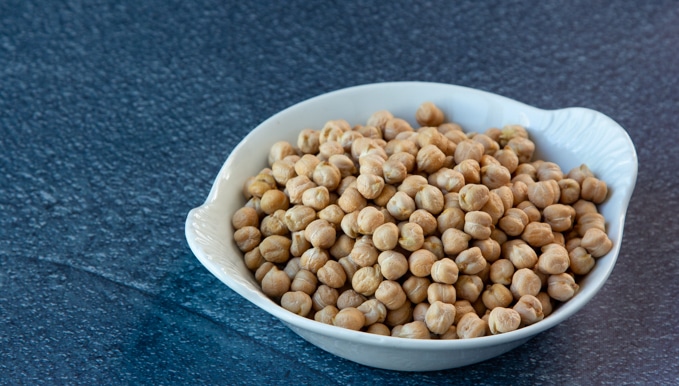 Chickpeas, also known as kabuli chana