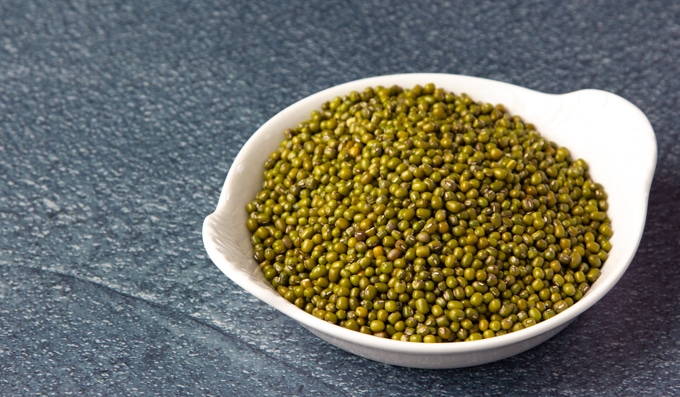 Mung beans, also known as mung dal.