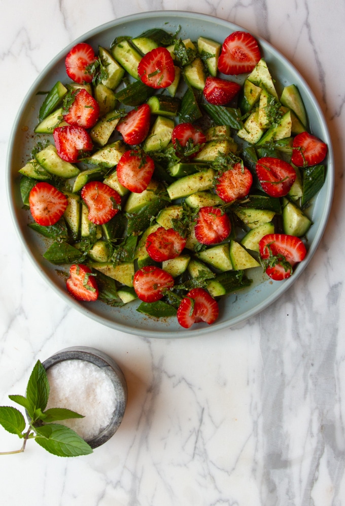 strawberry and cucumber salad