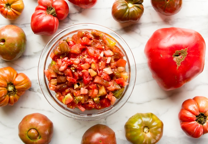 Tomatoes for garden tomato salsa