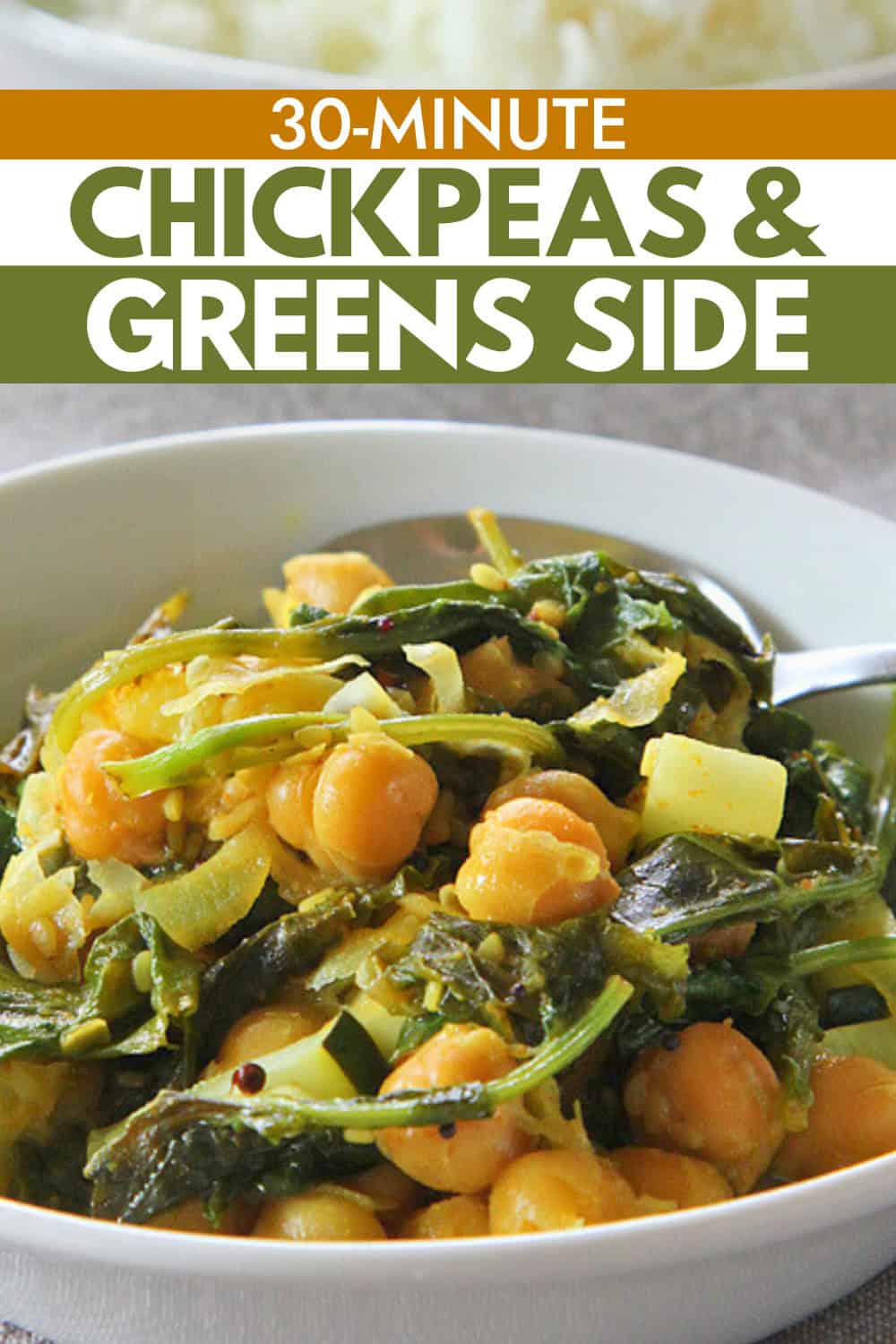 Chickpeas and Greens with Sesame Seeds & Lemon