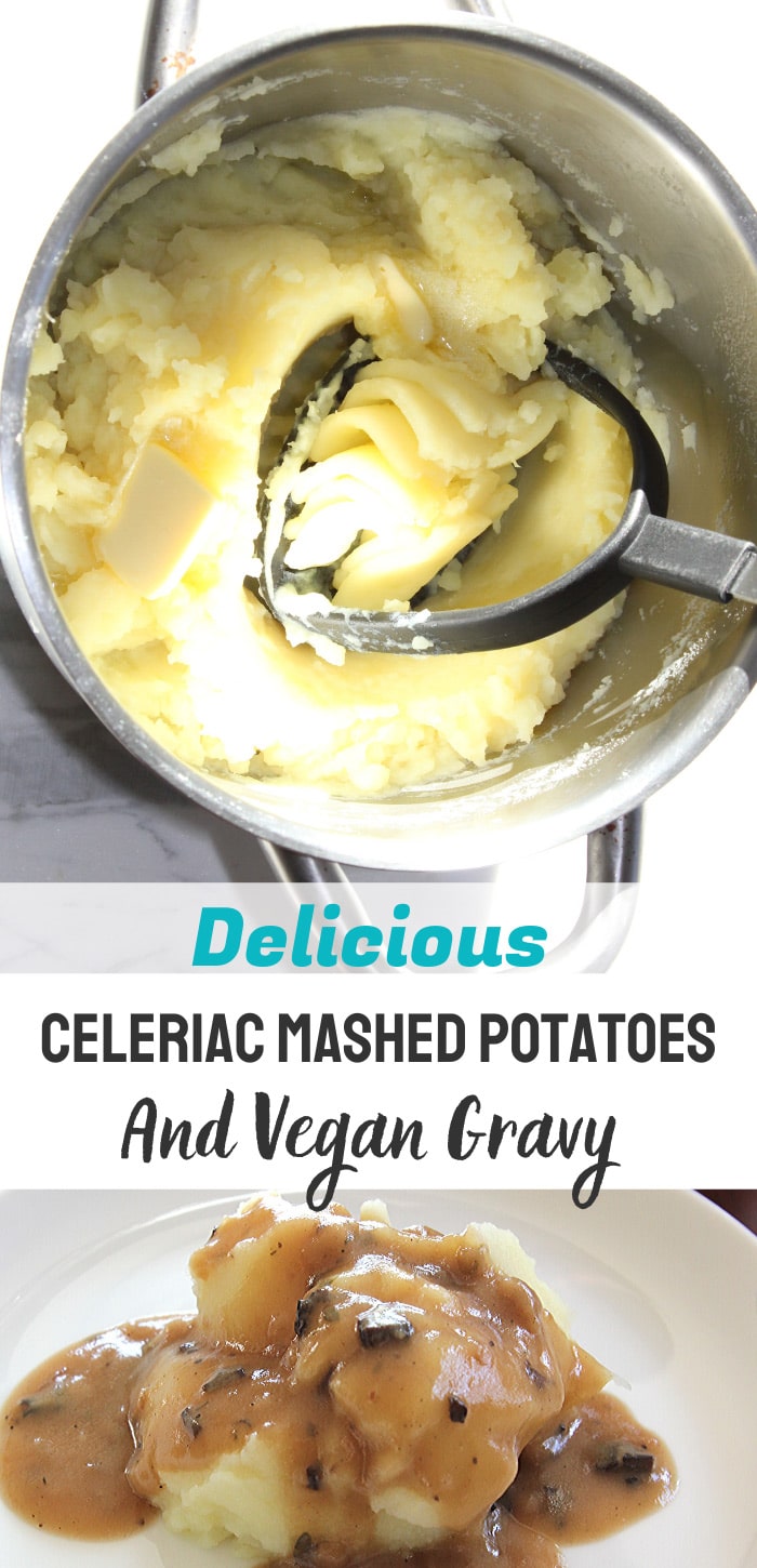 Mashed Potato With Celeriac & Vegan Mushroom Gravy