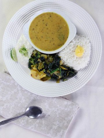 Indian dinner dal basmati rice
