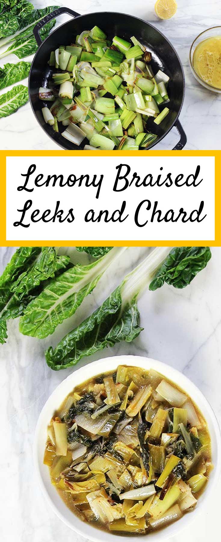Lemony Braised Leeks And Green Chard
