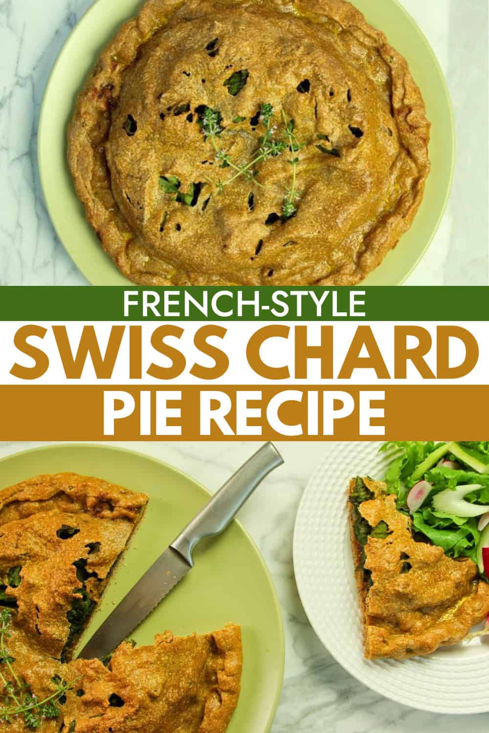 Rustic Swiss Chard Pie with Spelt Crust