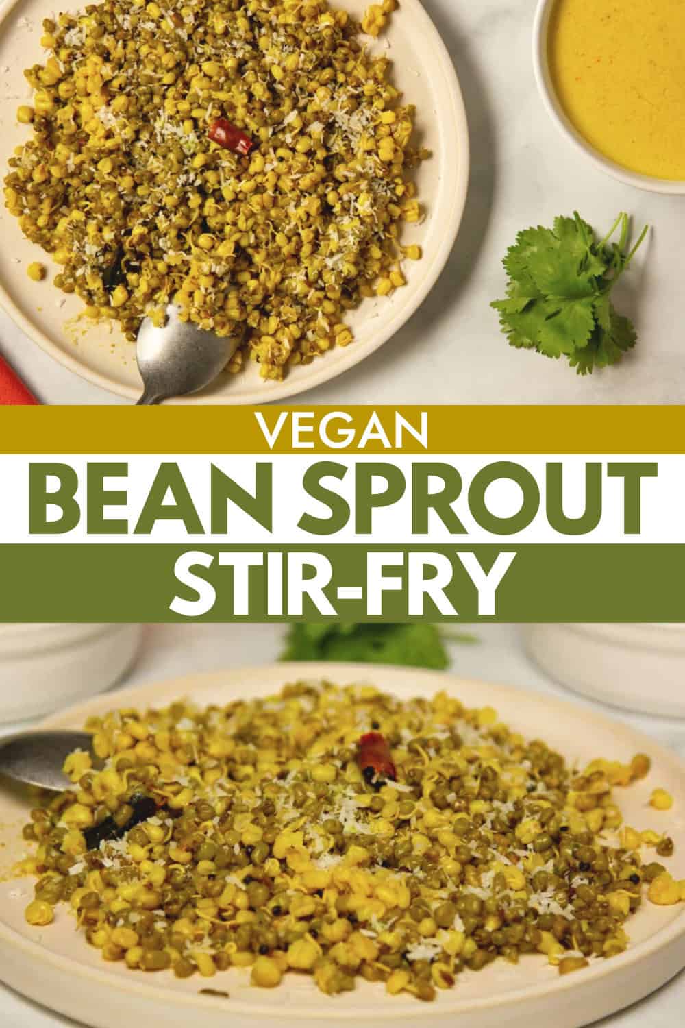 Vegan Bean Sprout Stir Fry with Coconut (Upkari)