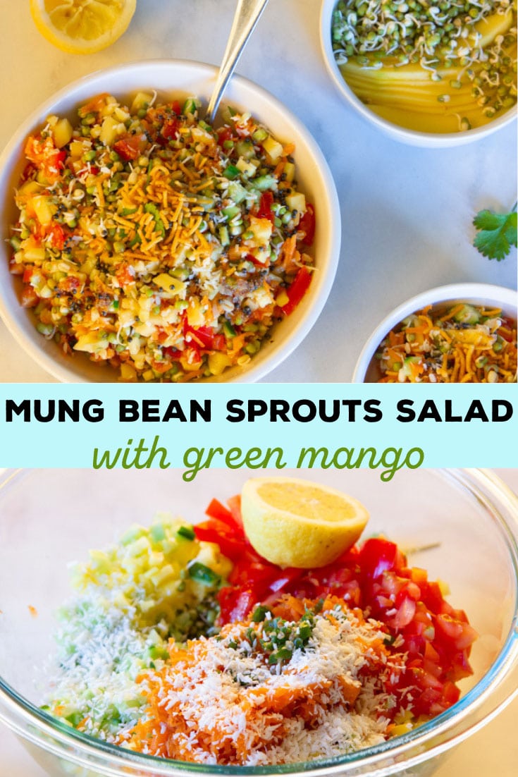 Mung Bean Sprouts Salad With Green Mango
