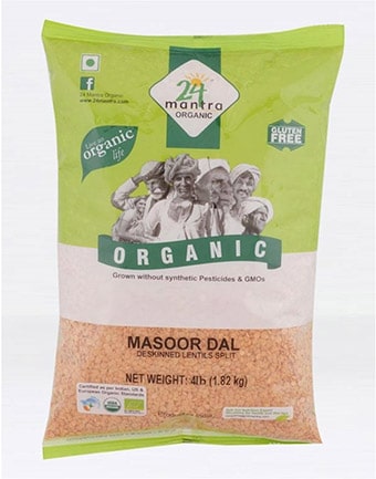 Certified organic red lentils