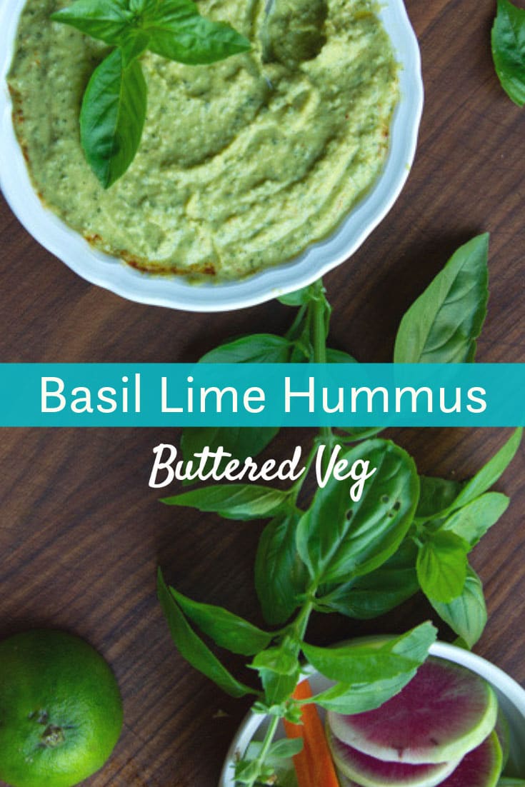 Healthy Basil Lime Hummus (10 Minutes)