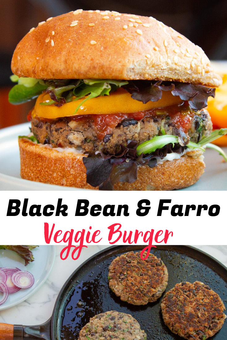 Best Vegan Black Bean & Farro Burger