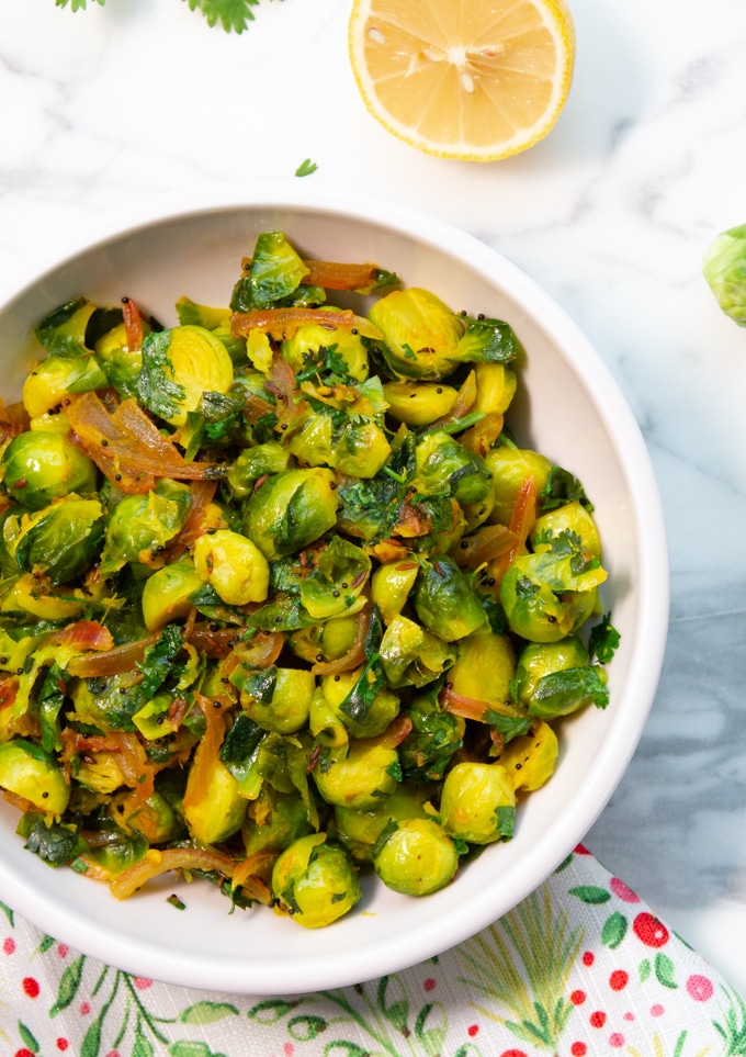 Indian spiced brussel sprouts