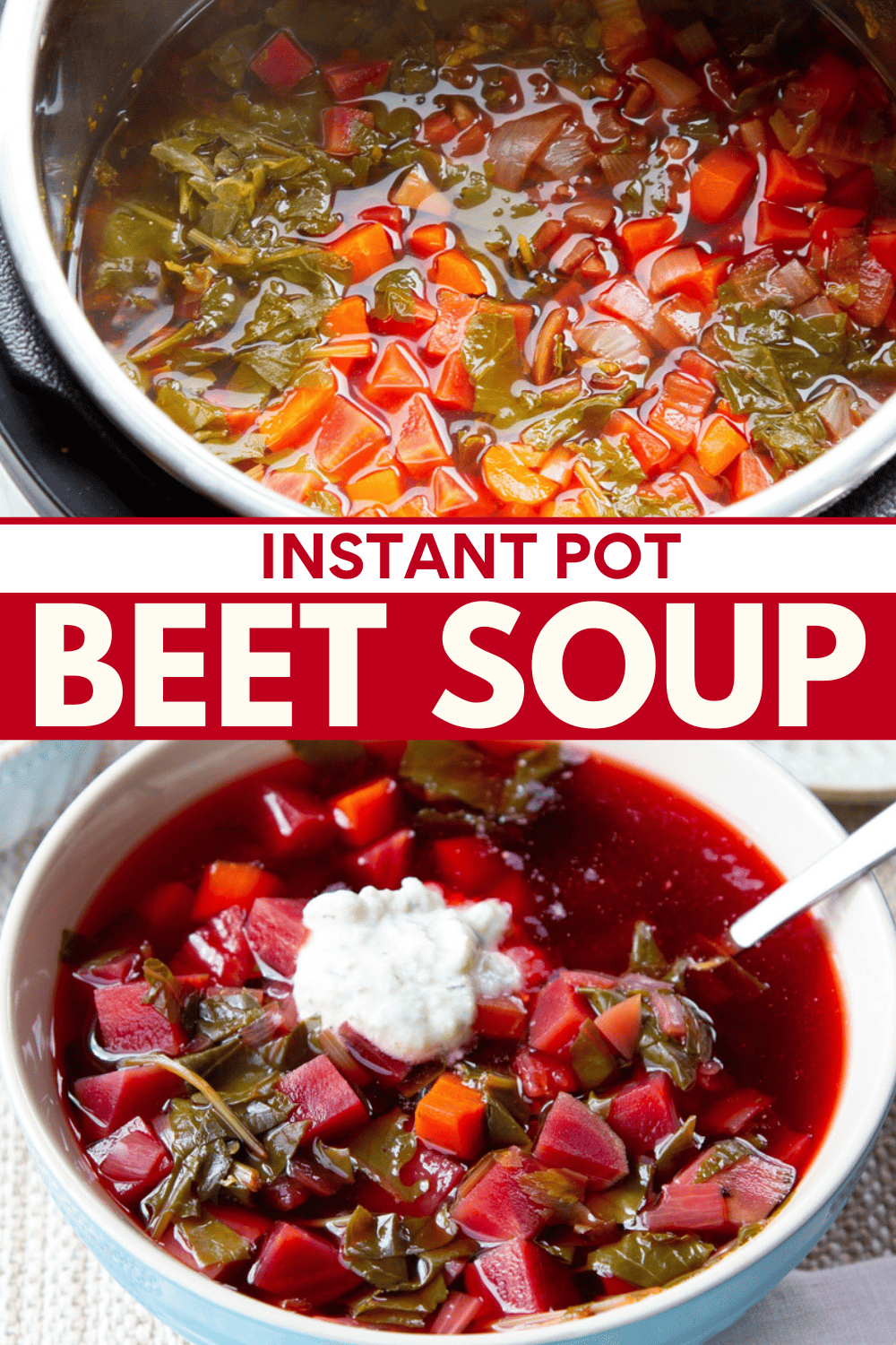 Beet Soup With Greens (Instant Pot)