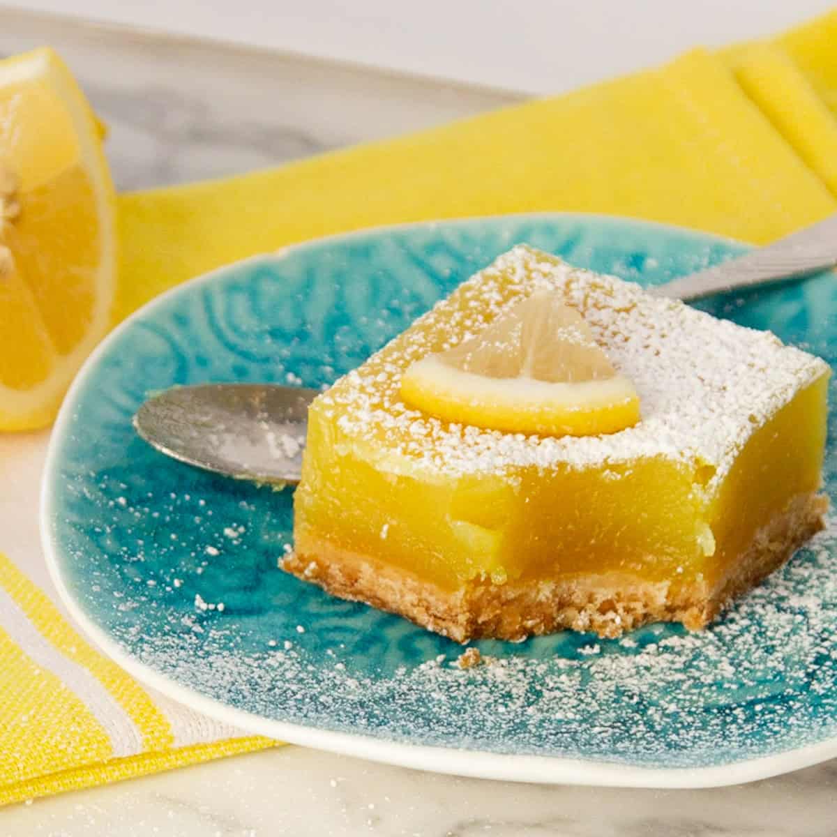 bars with lemon on top