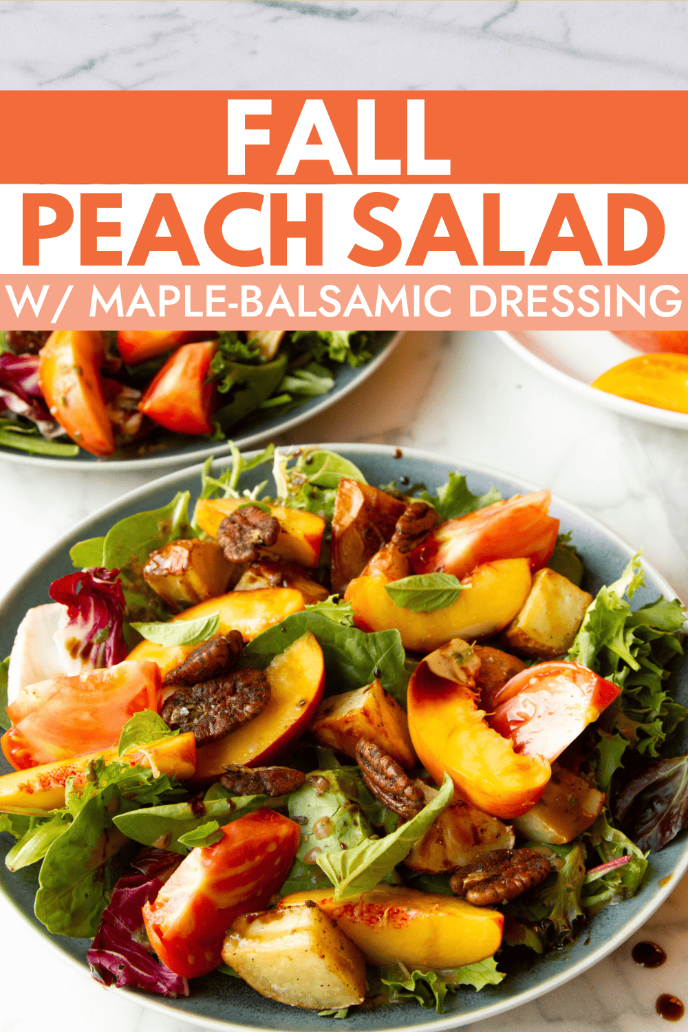 Fall Peach Salad with Maple-Balsamic Vinaigrette
