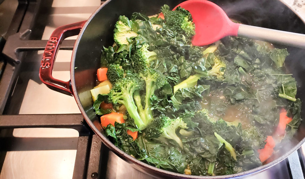 Cooking the Broccoli Soup