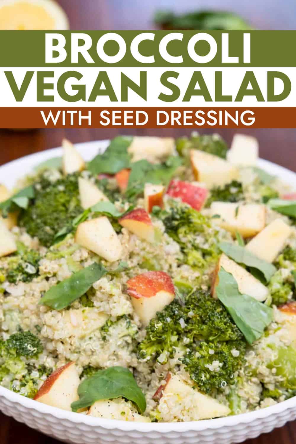 Vegan Broccoli Salad with Seed Dressing