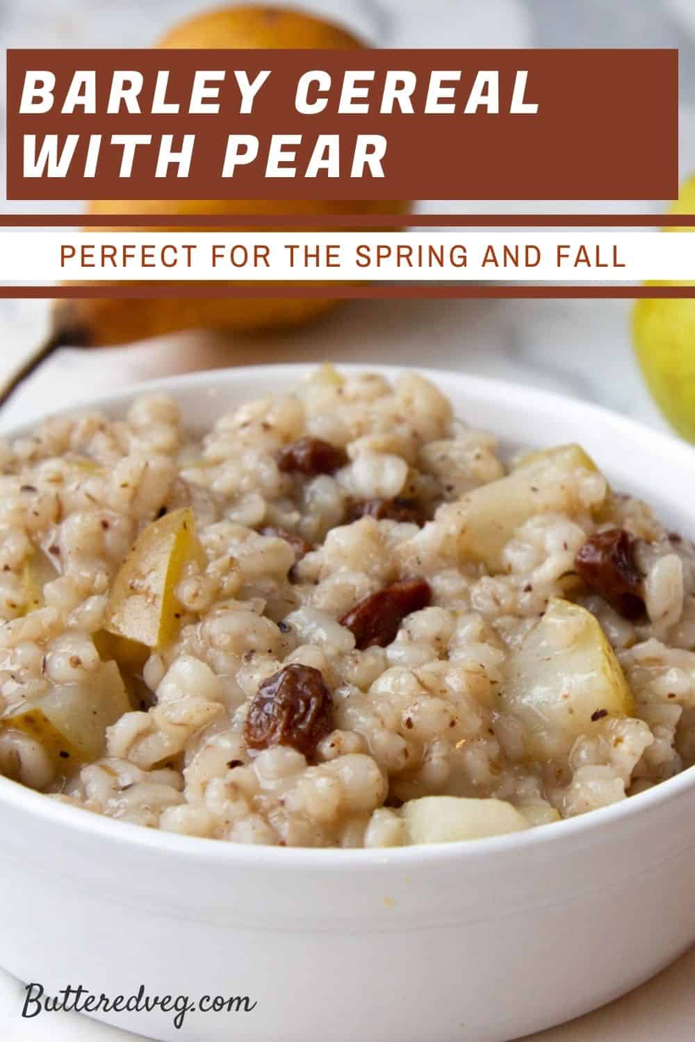 Barley Cereal with Pear