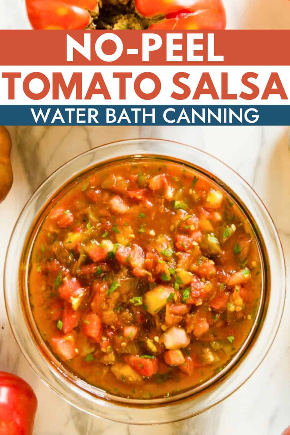 No Peel Homemade Salsa Recipe for Tomatoes (Canning)