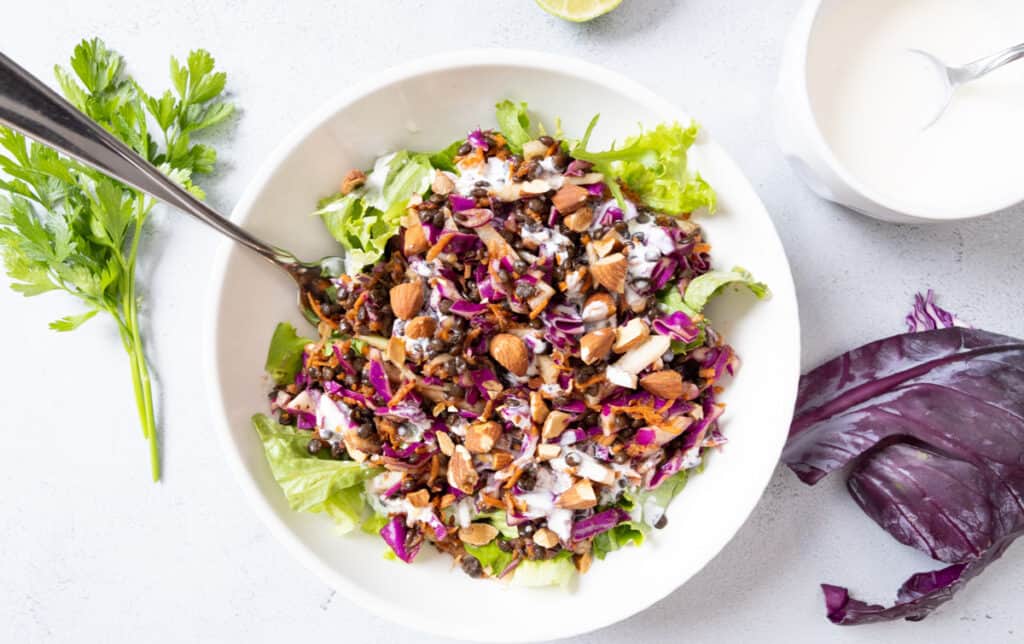 cabbage salad with dressing