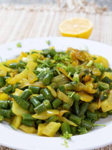 green beans and fennel bulb