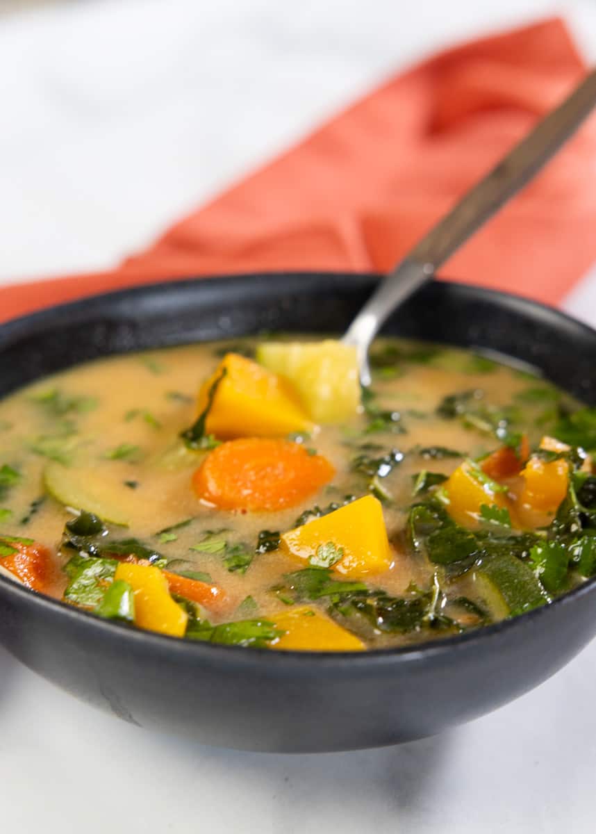 Miso Tahini Vegetable Soup