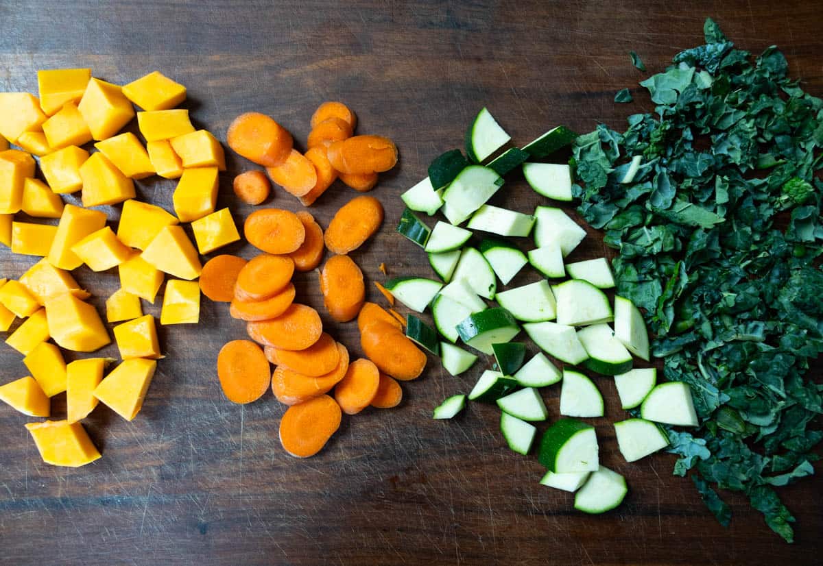 chopped vegetables