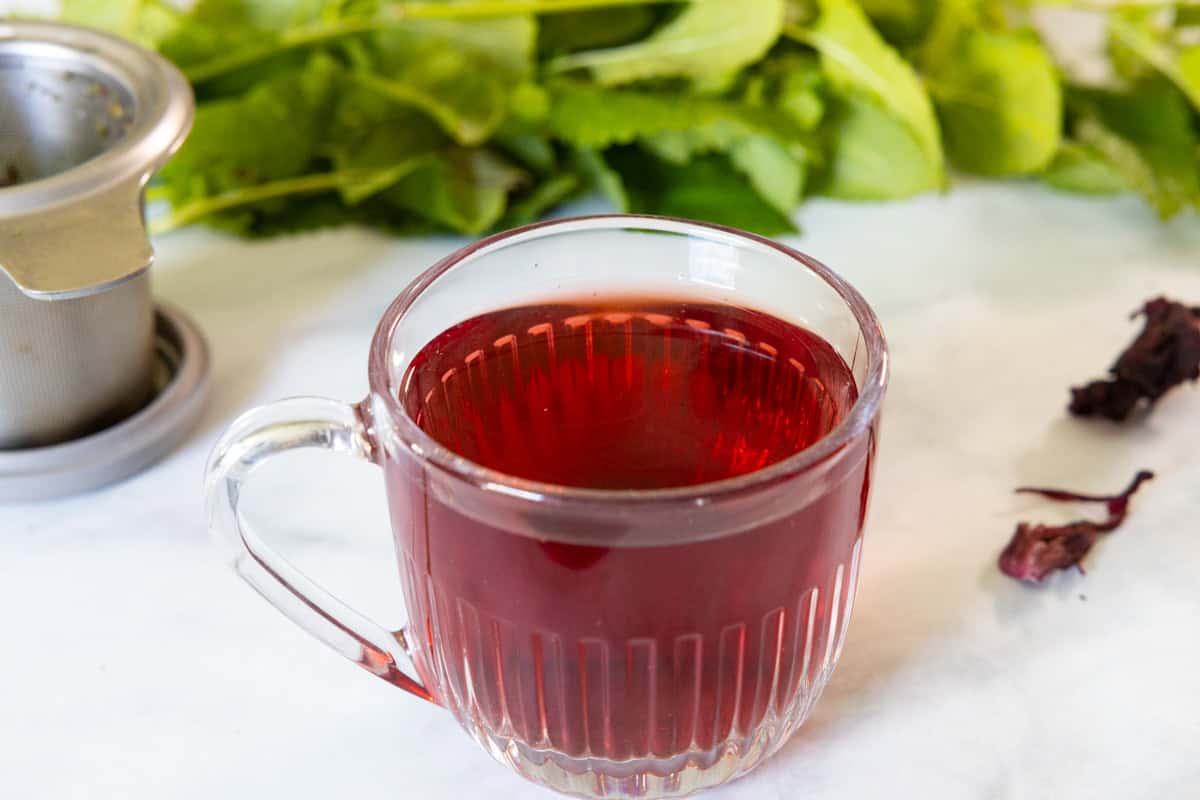 Lemon Balm Hibiscus Tea