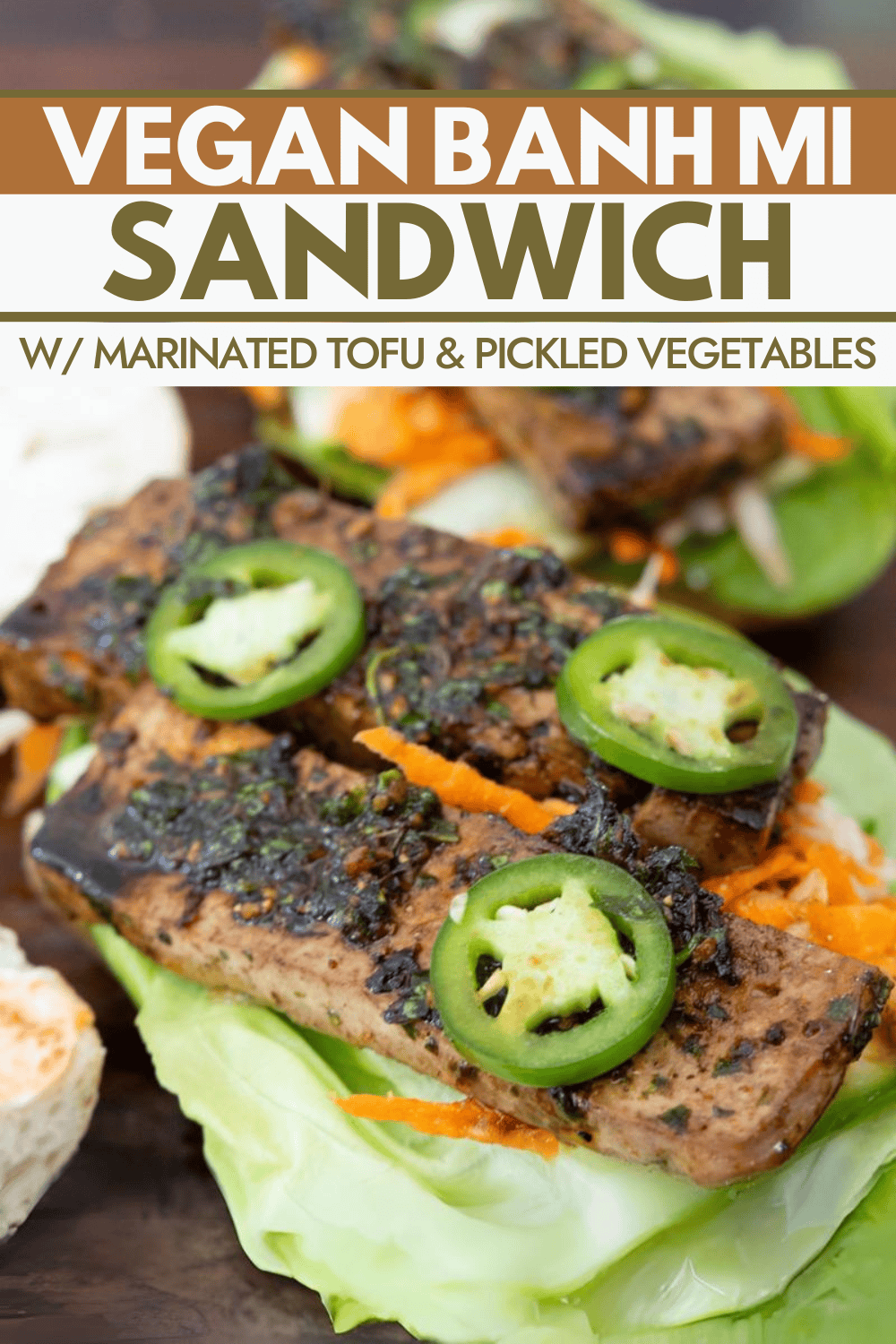 Vegan Banh Mi Sandwich w/ Marinated Tofu & Pickled Vegetables