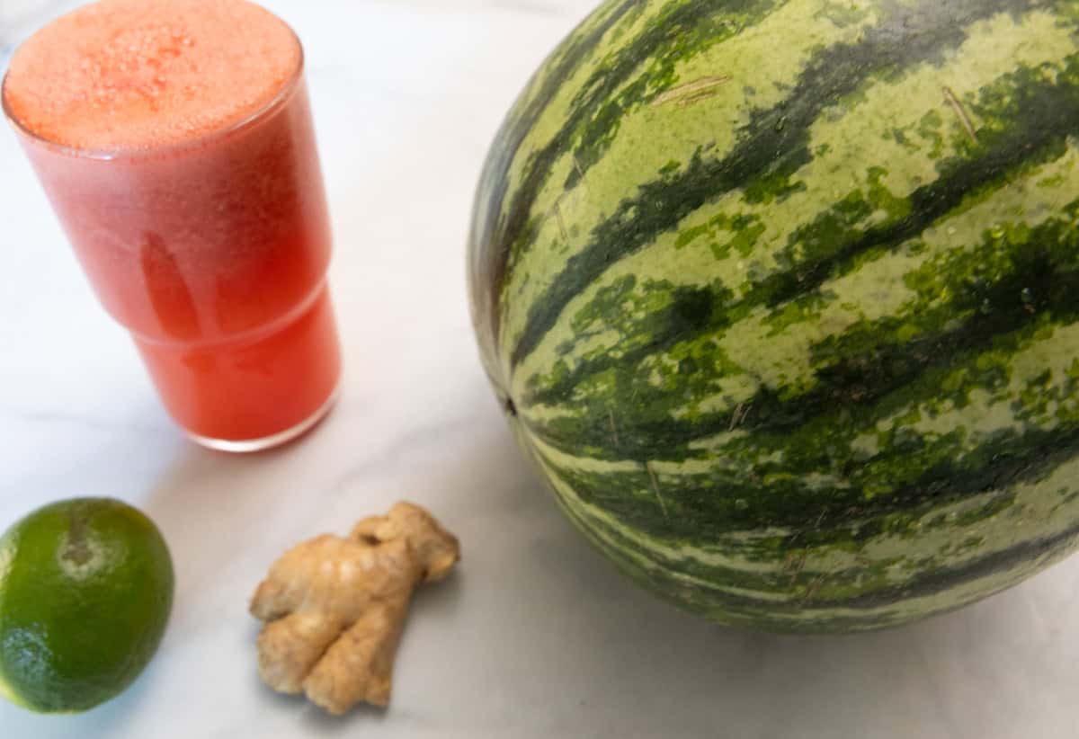 watermelon, ginger, lime