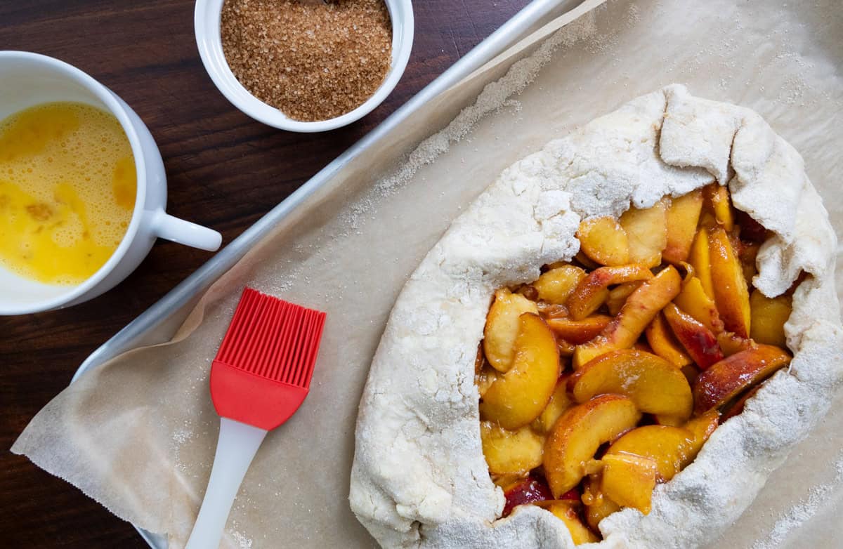 homemade pastry for peach galette
