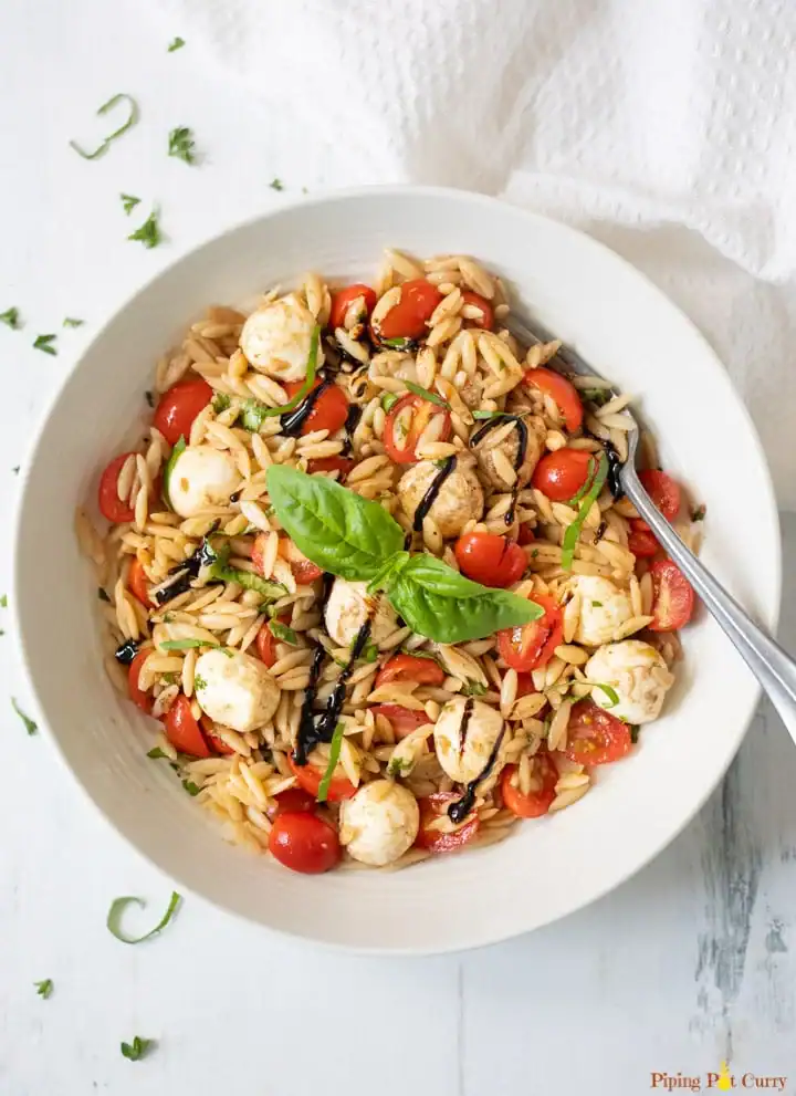 Caprese Orzo Pasta Salad