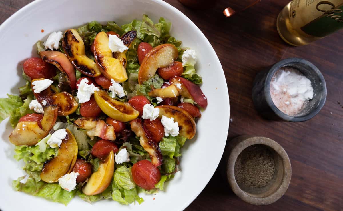 Goat Cheese Salad with Apples & Cherry Tomatoes