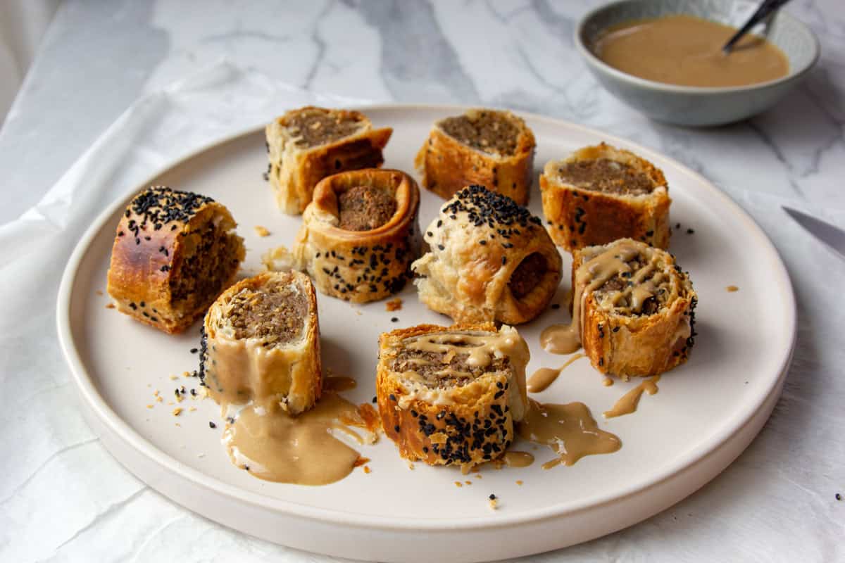 Vegetarian Sausage Rolls (nut-based)