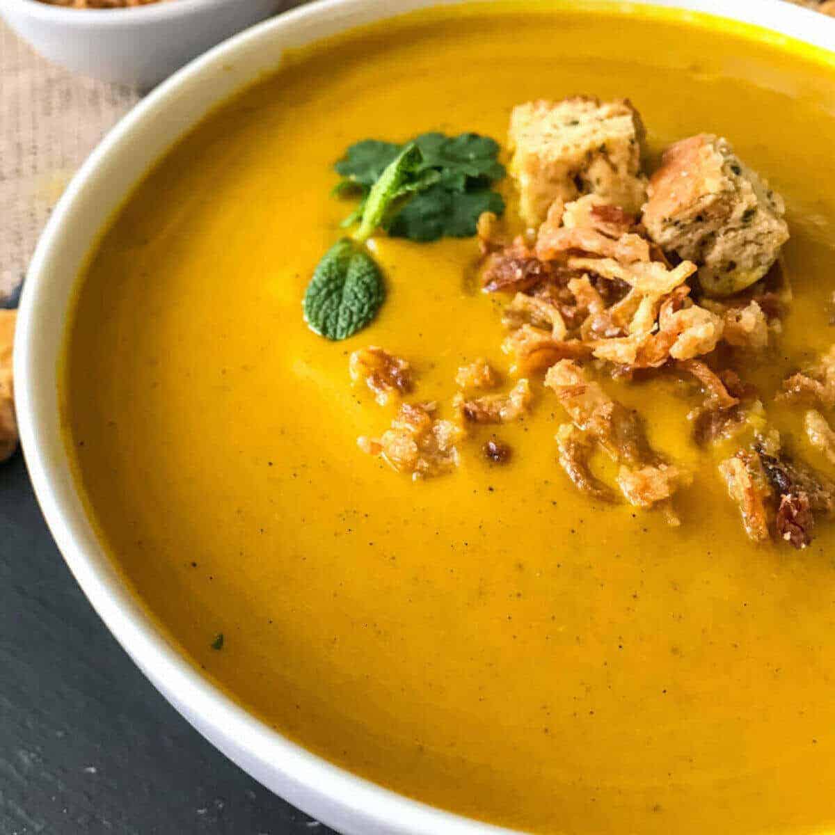 Healing Sweet Potato Turmeric Soup with Coconut Milk