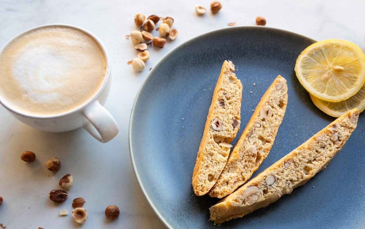 Italian Lemon Hazelnut Biscotti