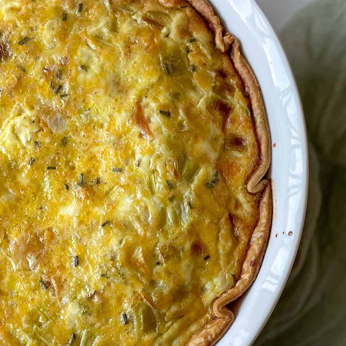 Leek and Squash Quiche
