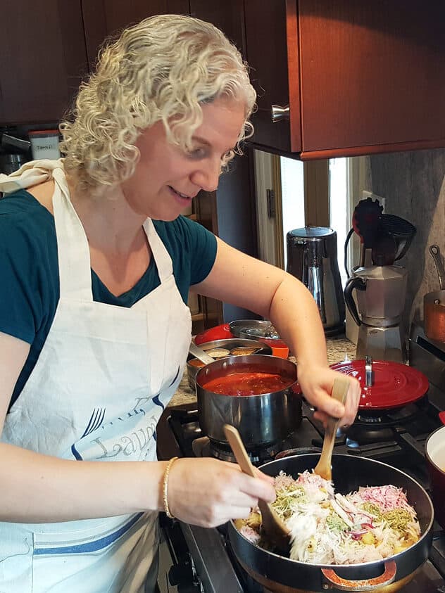 About me cooking in the kitchen