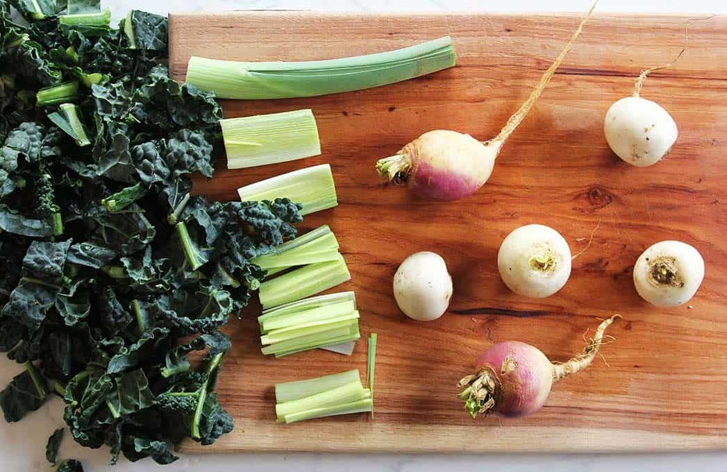 baby turnips and greens recipe