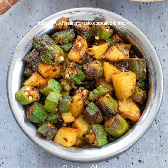 Bhindi Fry with Aloo (Dry)