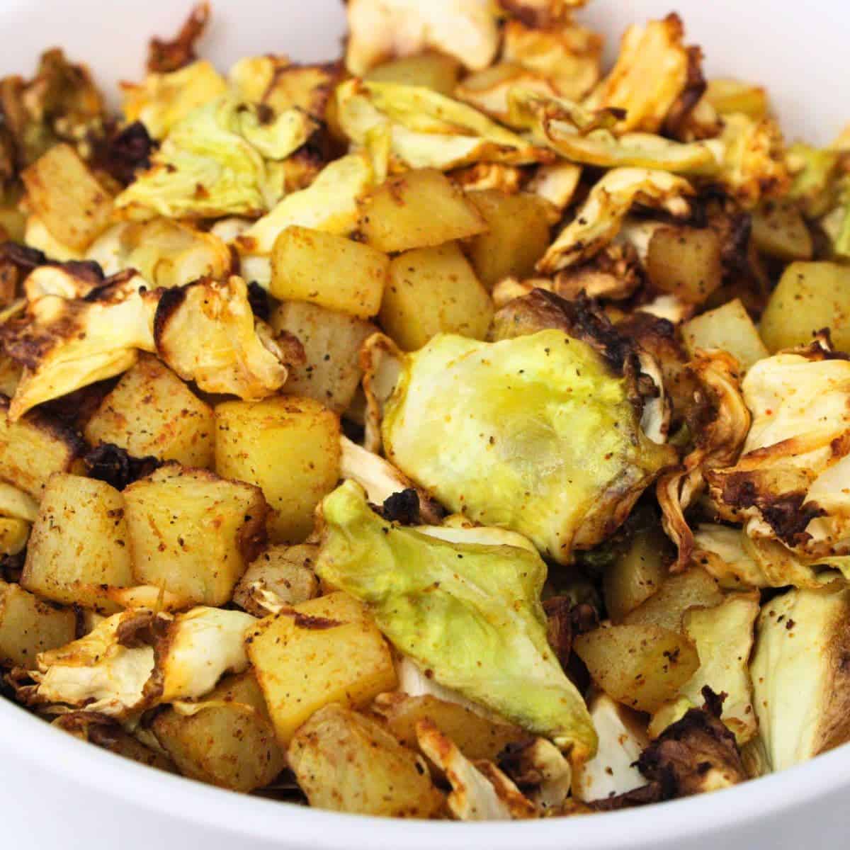 Air Fryer Cabbage and Potatoes