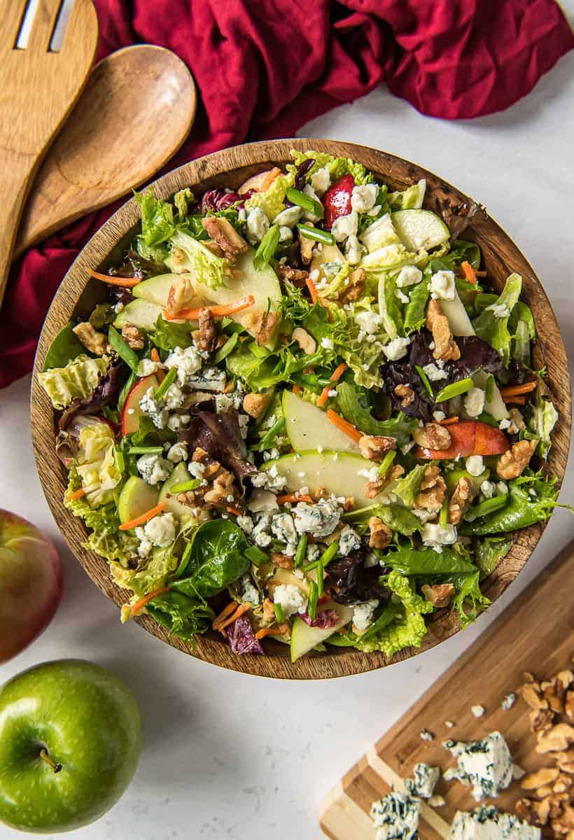 Apple Cabbage Salad with Walnuts and Gorgonzola