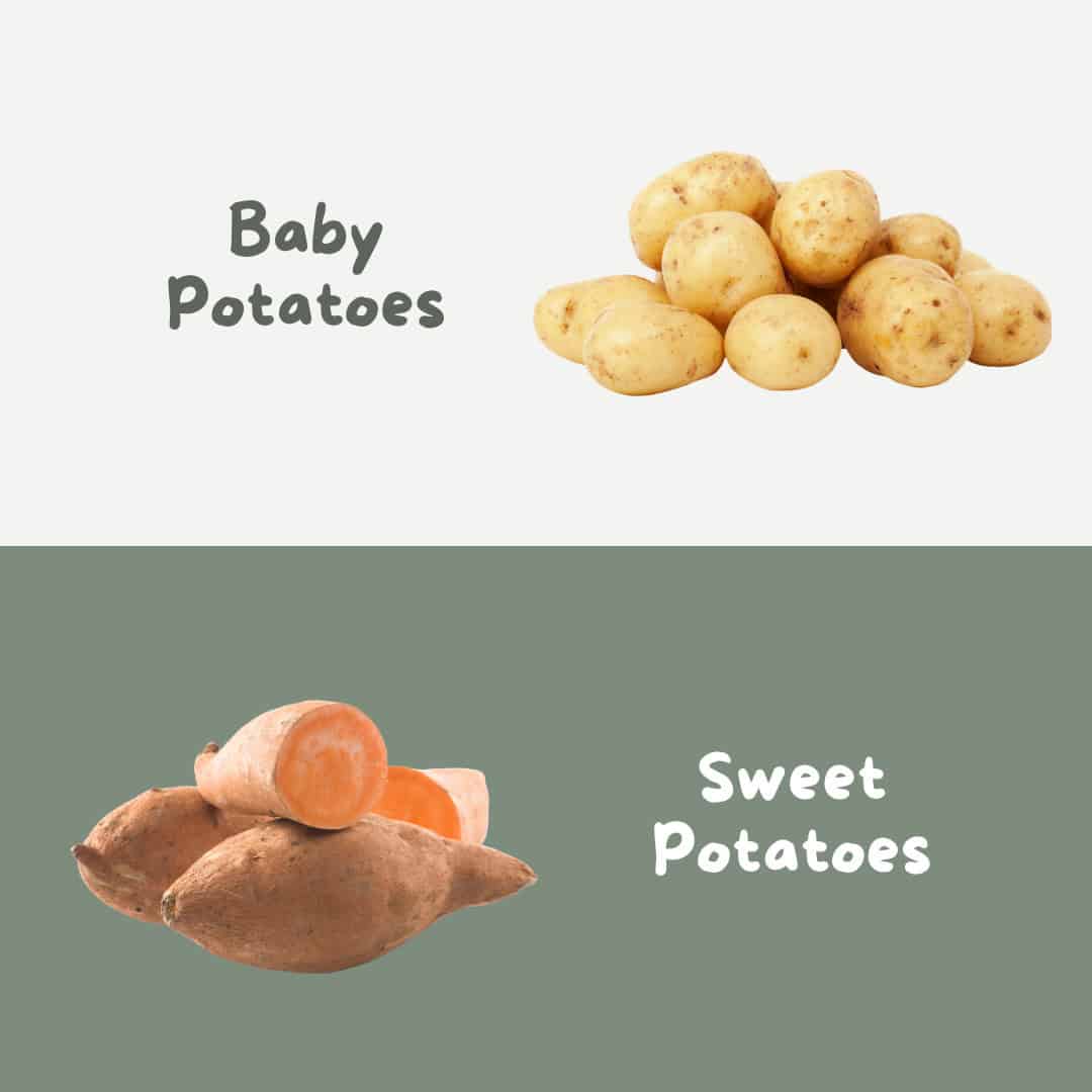 Baby Potatoes and Sweet Potatoes
