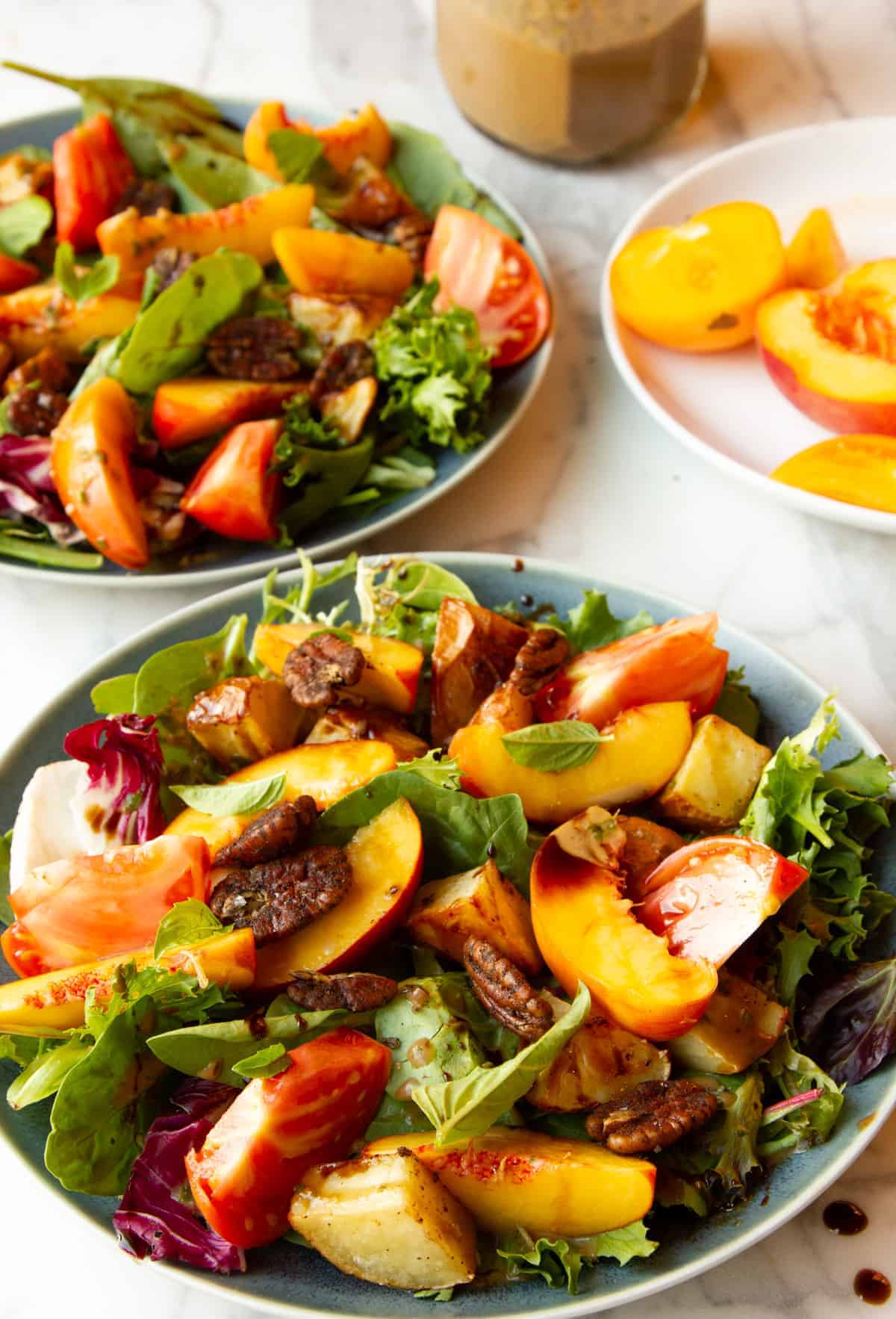 Fall Peach Salad with Maple-Balsamic Vinaigrette