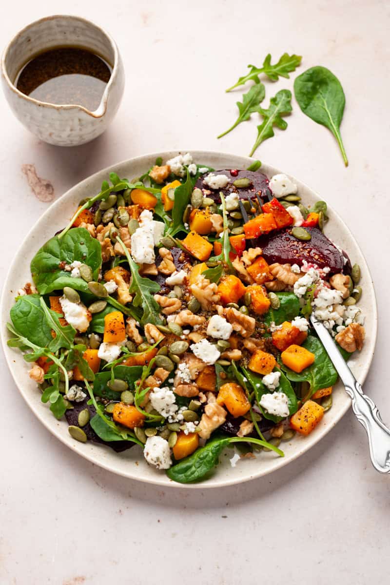 Roasted Beetroot and Pumpkin Salad (with feta)
