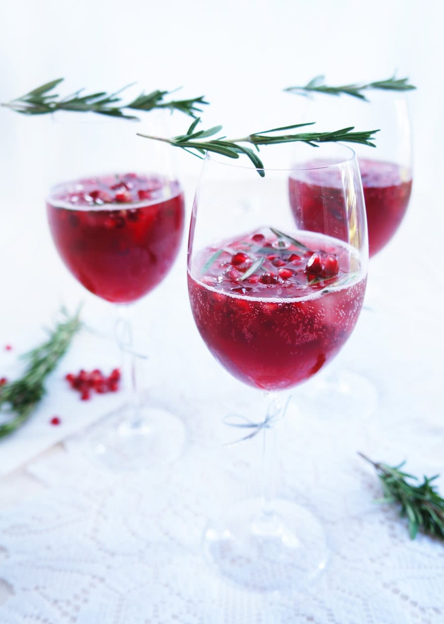 spiced pomegranate sparkler