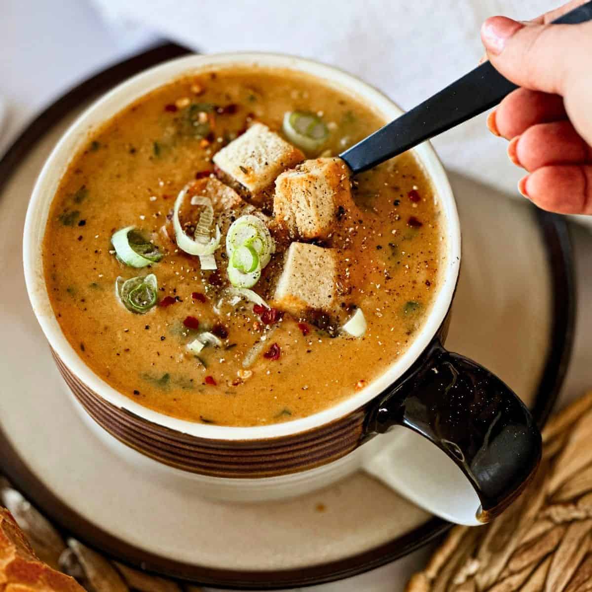 Vegan Kale Potato and Leek Soup