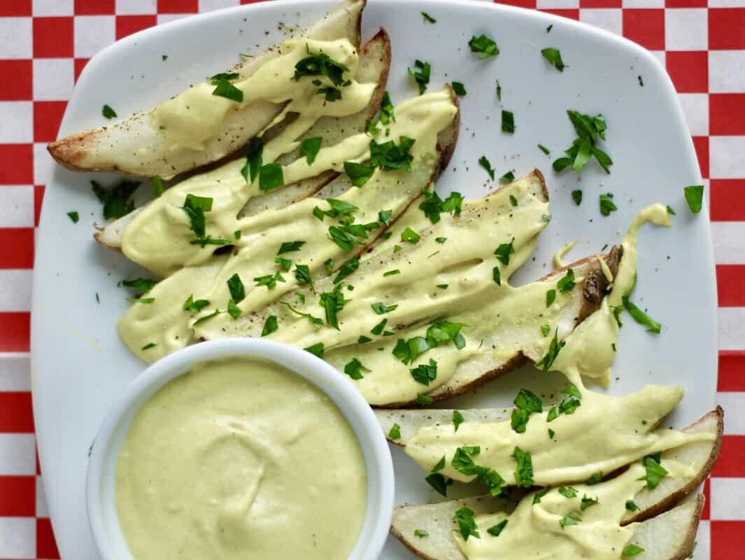 Baked Vegan Cheese Fries