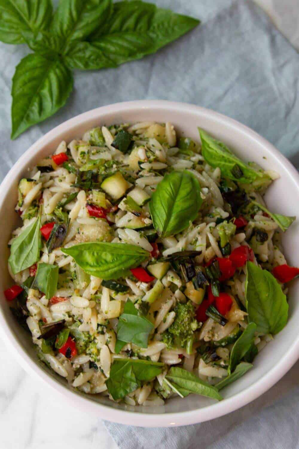 Grilled Vegetable Orzo Salad